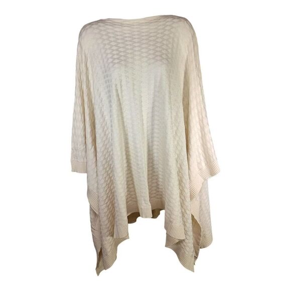 Divinity Poncho Shawl by Lululemon - Women's Winter Wrap Ivory Cozy Sweater Chic - Picture 2 of 5